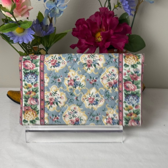 NWOT Vera Bradley Pastel Blue Checkbook Cover Vintage Retired New - Picture 2 of 7